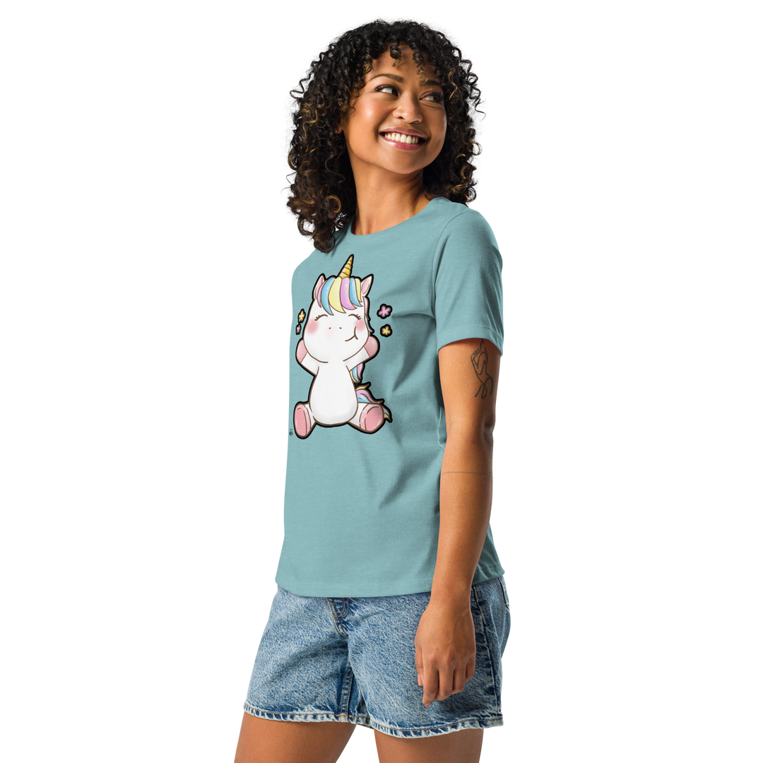 T-shirt fit donna Unicorn Happy - Gufetto Brand 