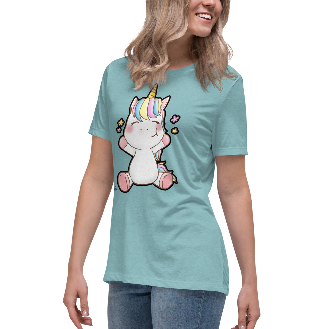 T-shirt fit donna Unicorn Happy - Gufetto Brand 