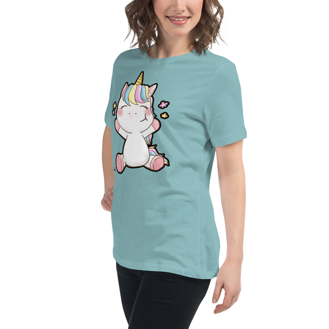 T-shirt fit donna Unicorn Happy - Gufetto Brand 