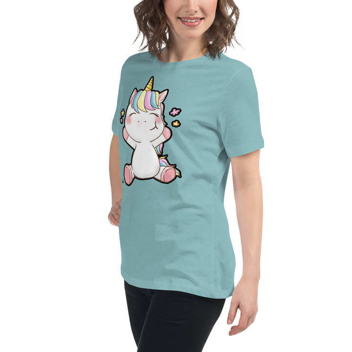 T-shirt fit donna Unicorn Happy - Gufetto Brand 