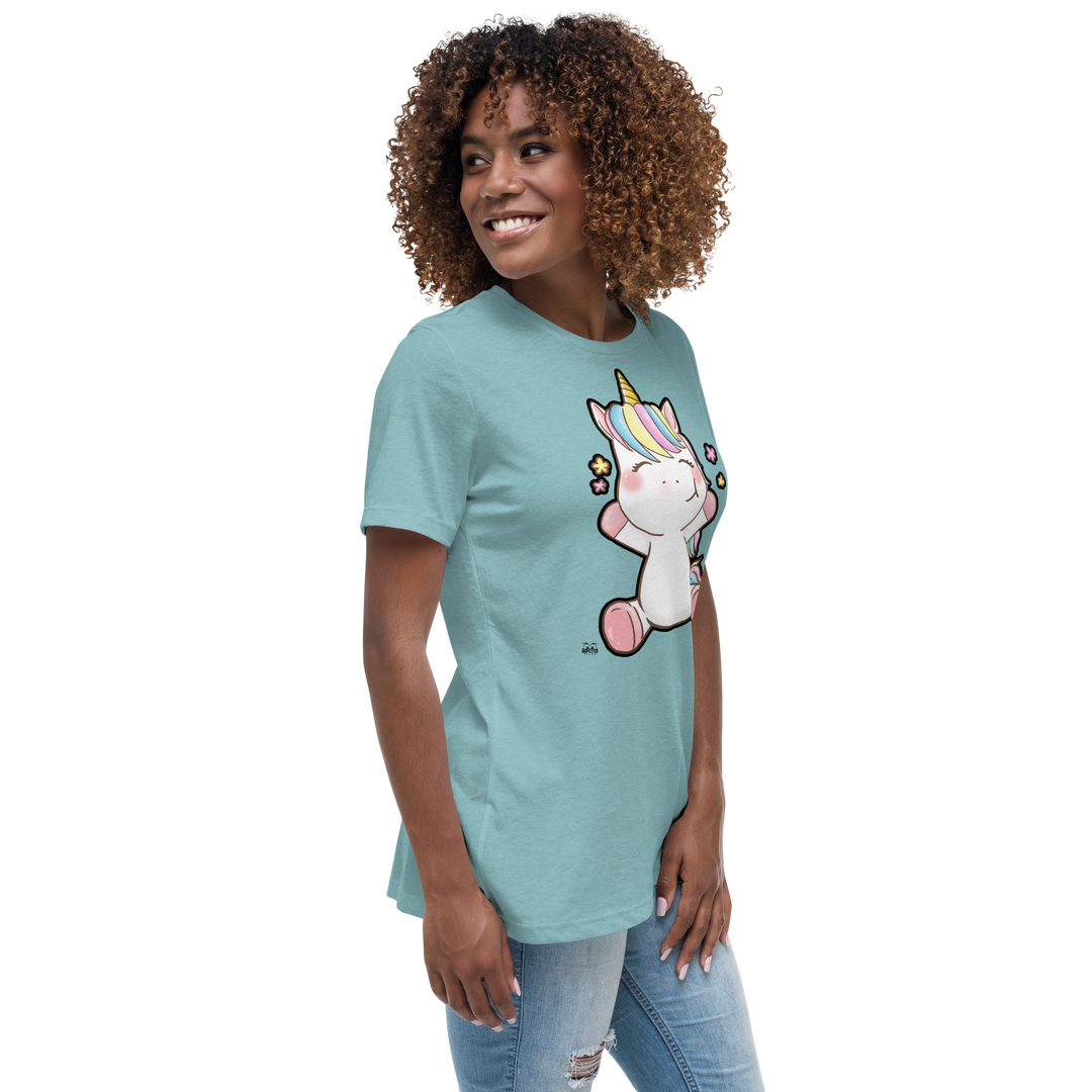 T-shirt fit donna Unicorn Happy - Gufetto Brand 