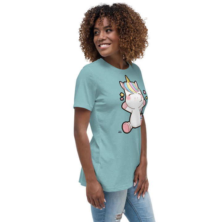 T-shirt fit donna Unicorn Happy - Gufetto Brand 