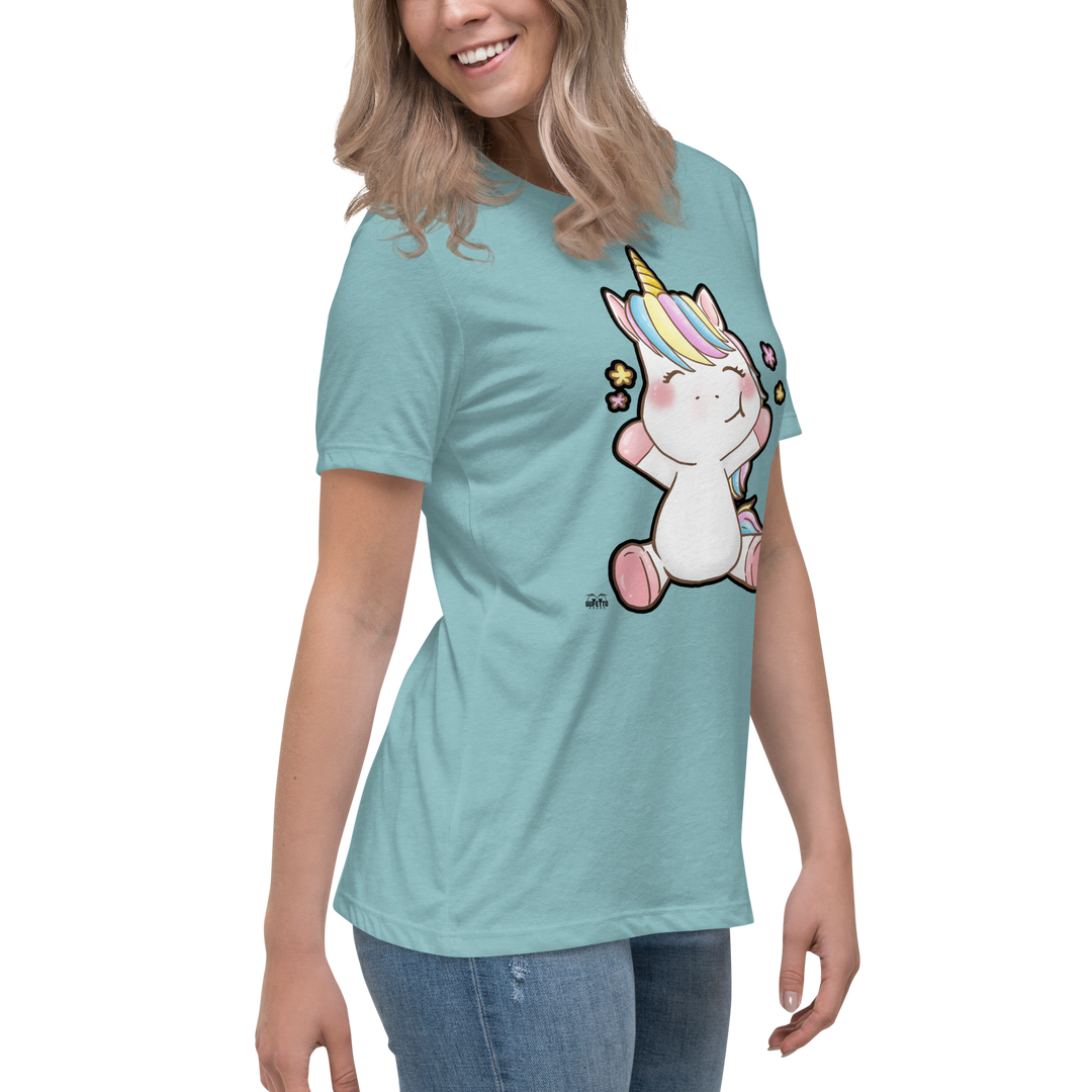 T-shirt fit donna Unicorn Happy - Gufetto Brand 