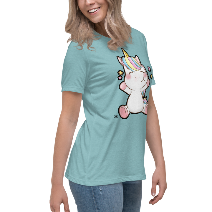 T-shirt fit donna Unicorn Happy - Gufetto Brand 