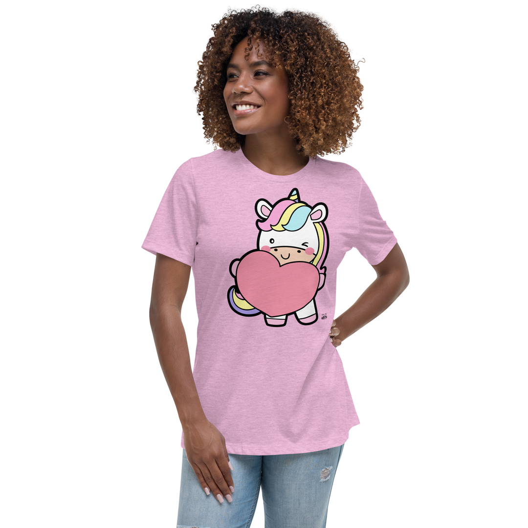 T-shirt fit donna Unicorn Cuore - Gufetto Brand 