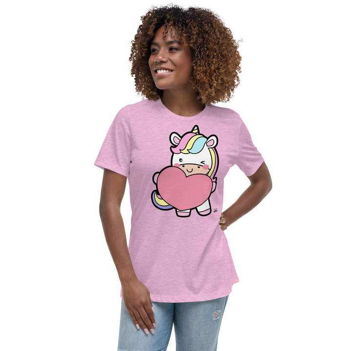 T-shirt fit donna Unicorn Cuore - Gufetto Brand 