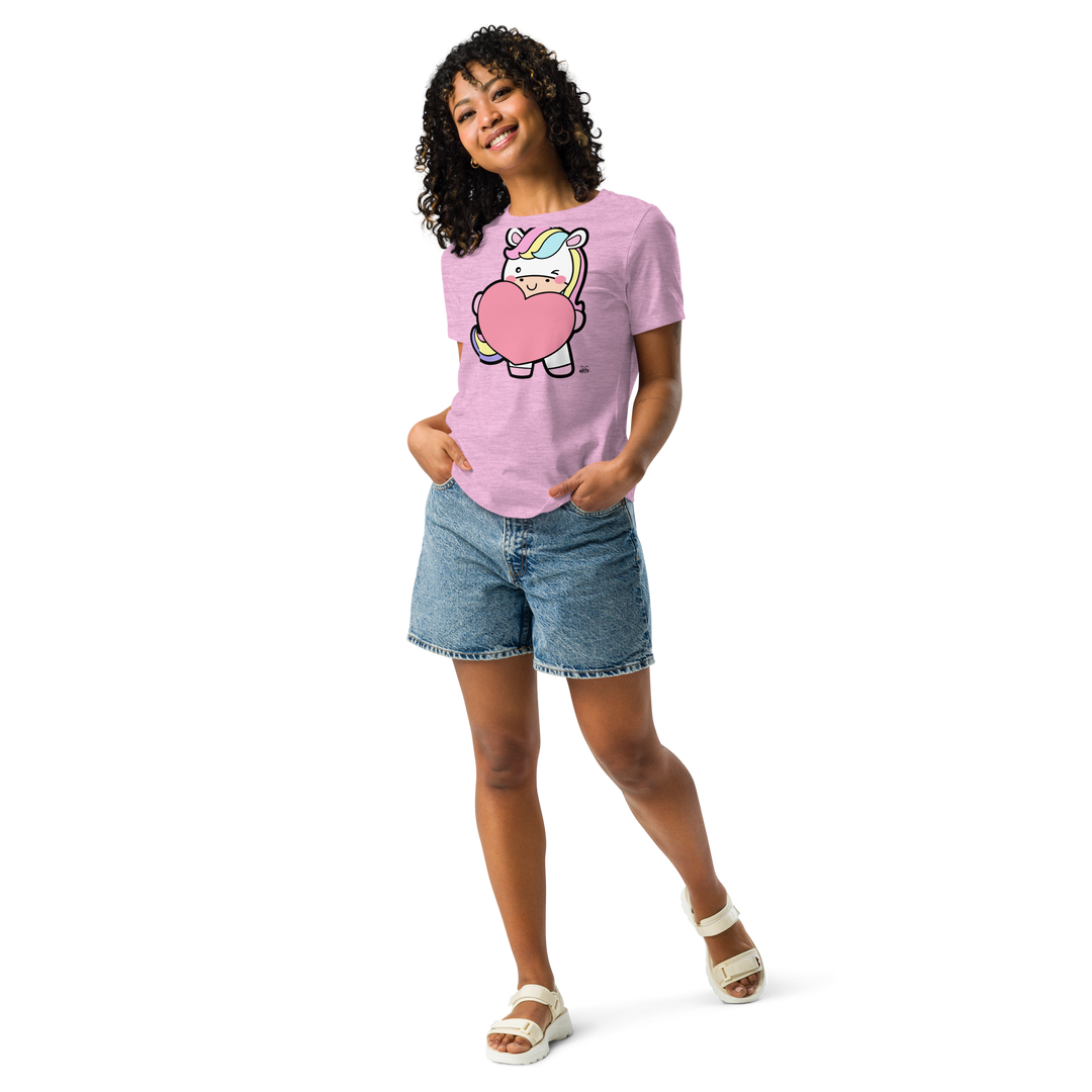 T-shirt fit donna Unicorn Cuore - Gufetto Brand 