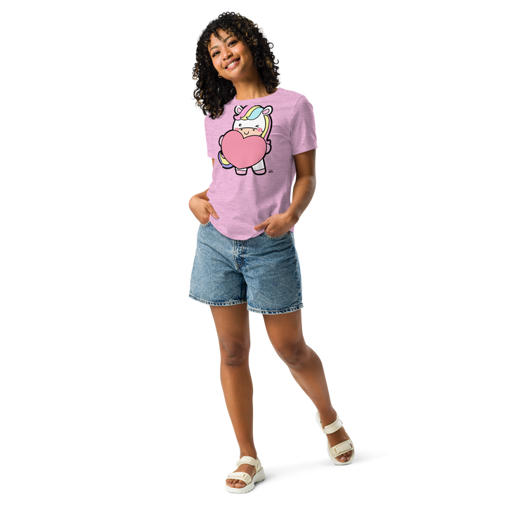 T-shirt fit donna Unicorn Cuore - Gufetto Brand 