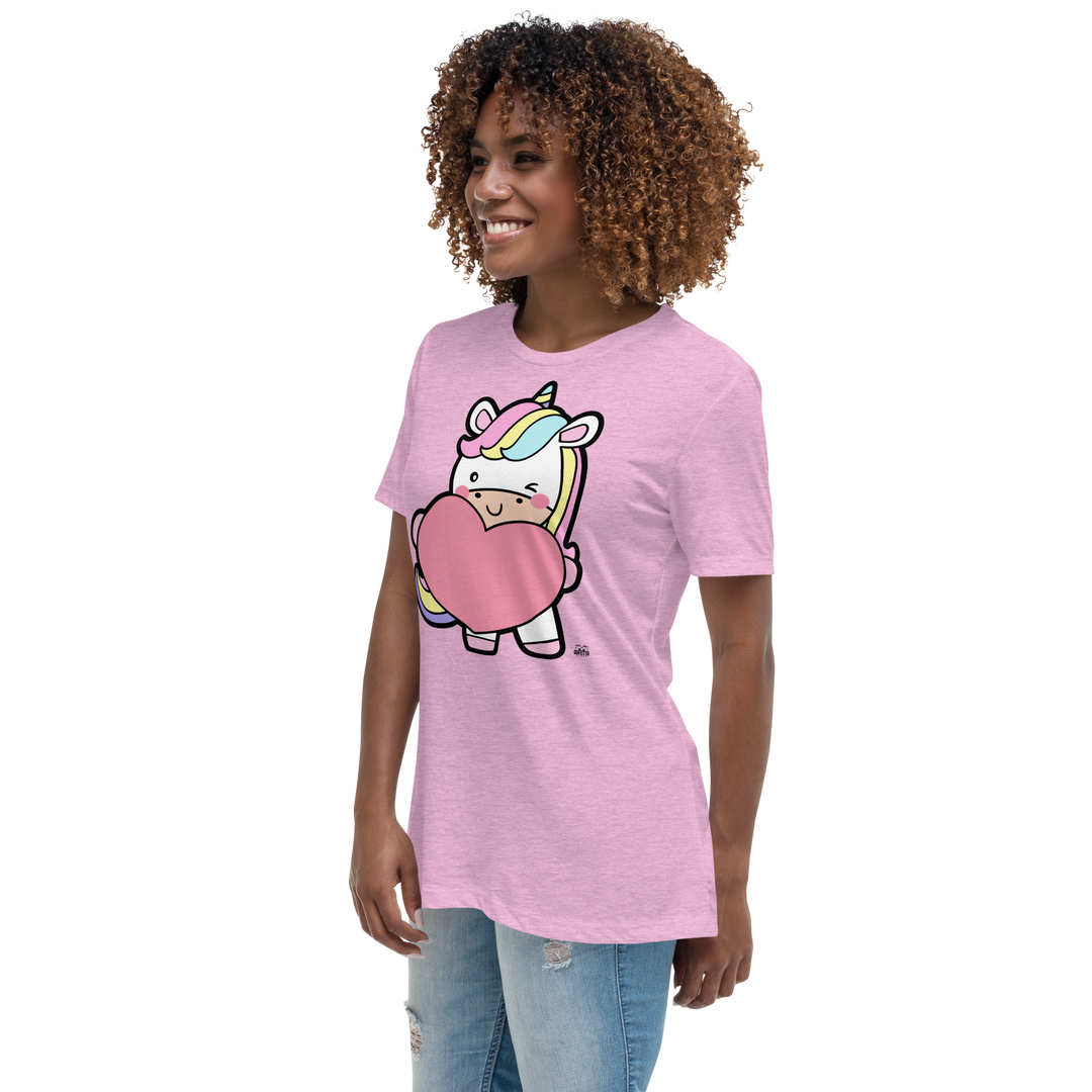 T-shirt fit donna Unicorn Cuore - Gufetto Brand 