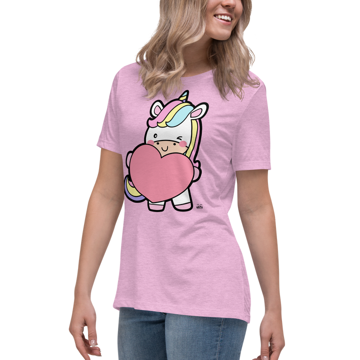 T-shirt fit donna Unicorn Cuore - Gufetto Brand 