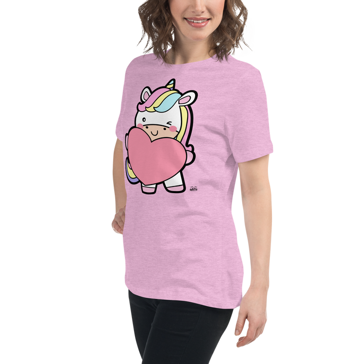 T-shirt fit donna Unicorn Cuore - Gufetto Brand 