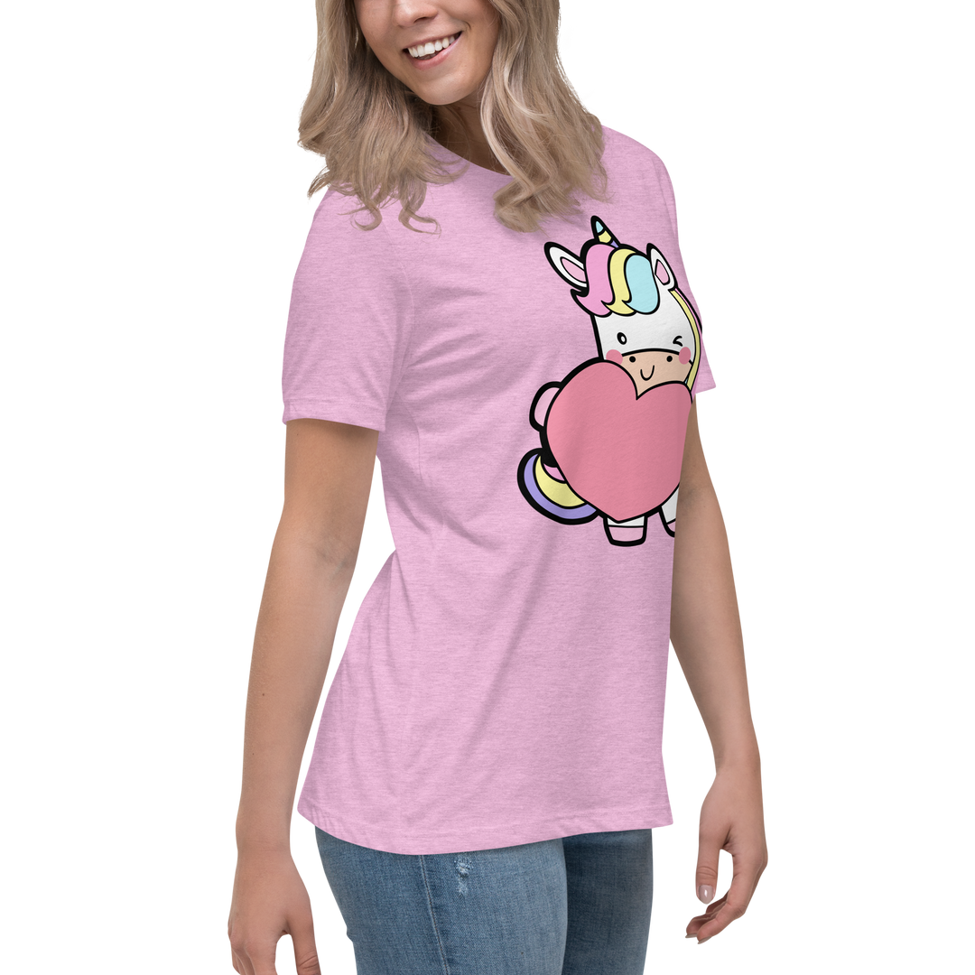 T-shirt fit donna Unicorn Cuore - Gufetto Brand 