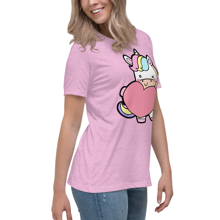T-shirt fit donna Unicorn Cuore - Gufetto Brand 
