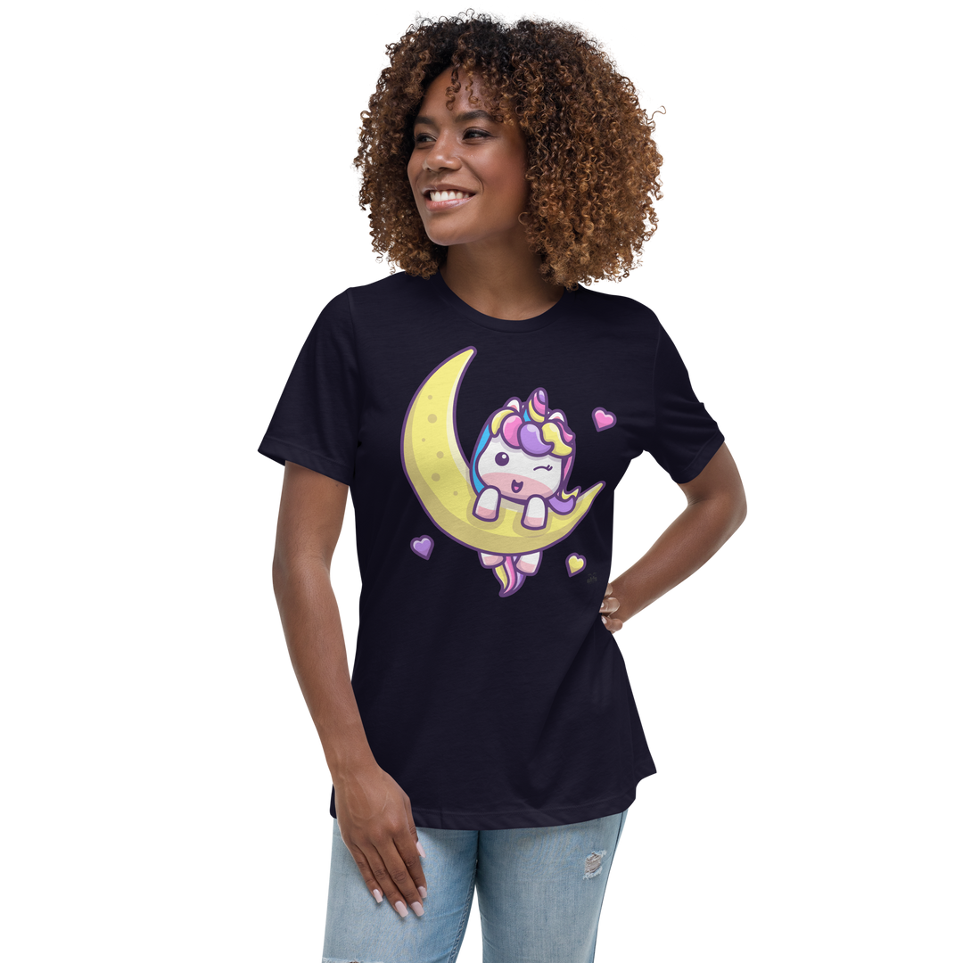 T-shirt  fit donna Unicorn Luna - Gufetto Brand 