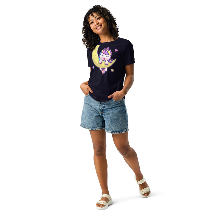 T-shirt  fit donna Unicorn Luna - Gufetto Brand 