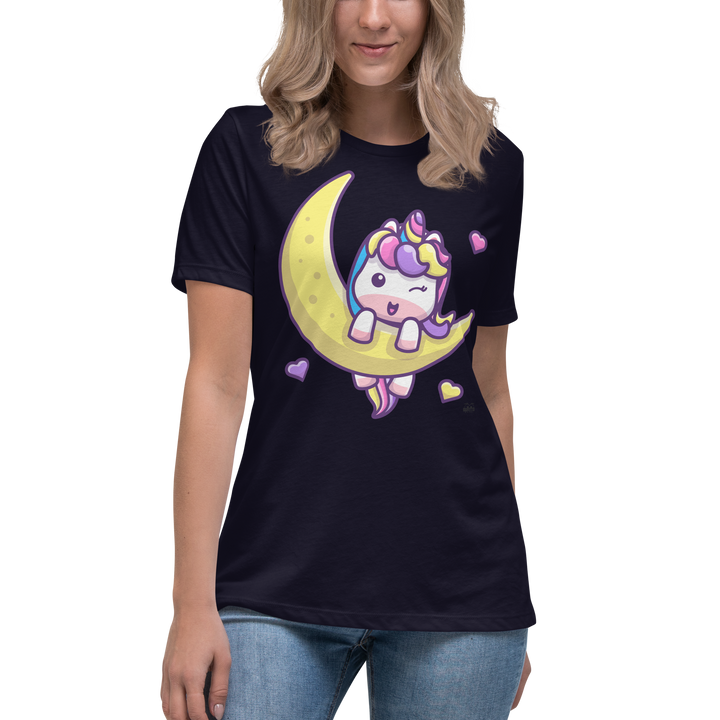 T-shirt  fit donna Unicorn Luna - Gufetto Brand 