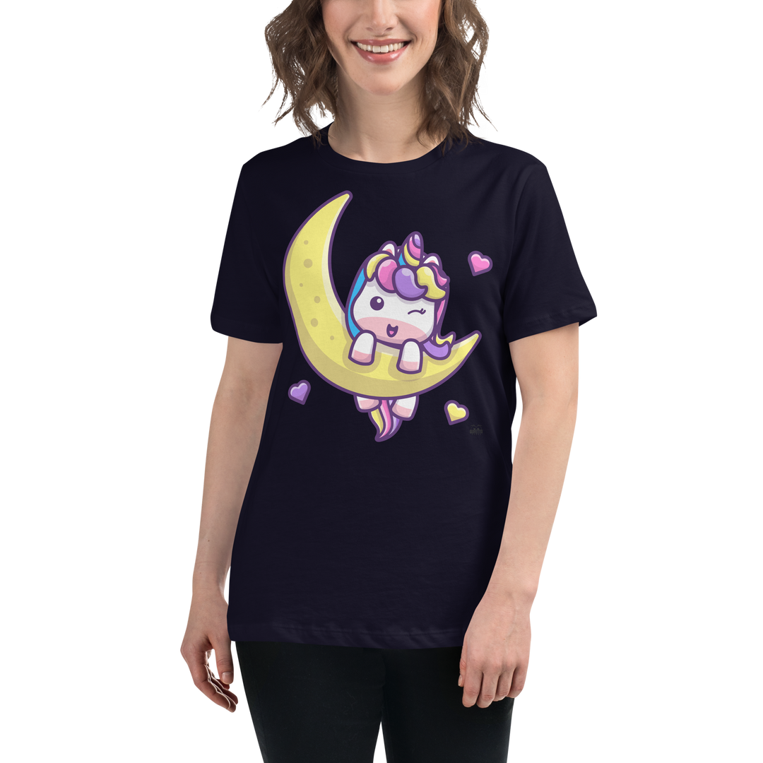 T-shirt  fit donna Unicorn Luna - Gufetto Brand 