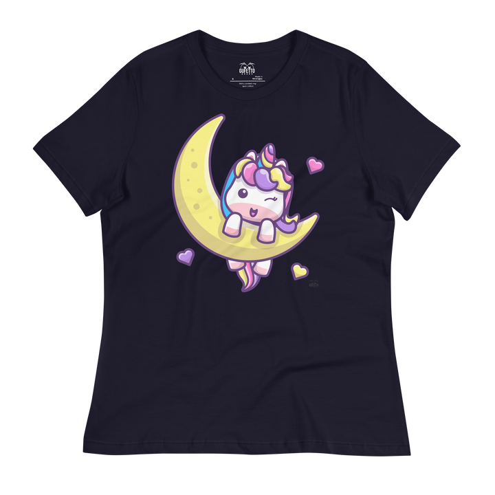 T-shirt  fit donna Unicorn Luna - Gufetto Brand 