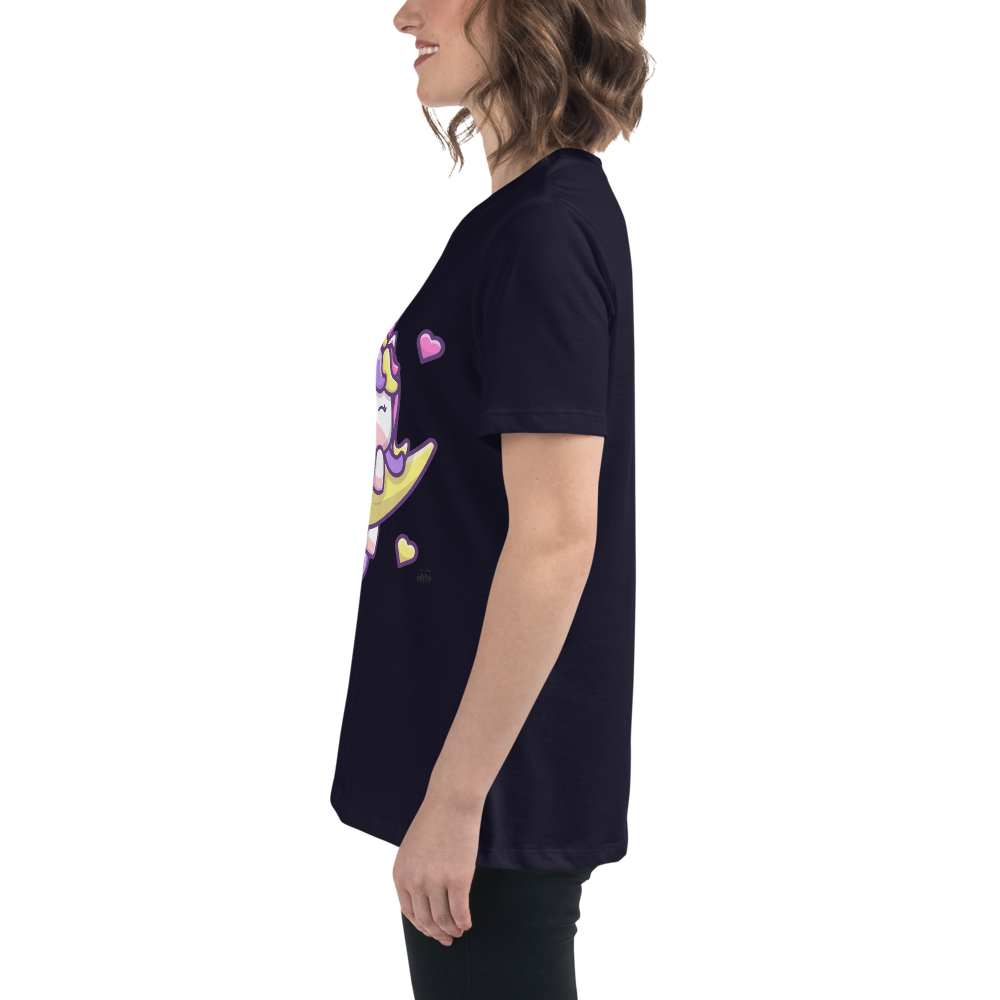 T-shirt  fit donna Unicorn Luna - Gufetto Brand 