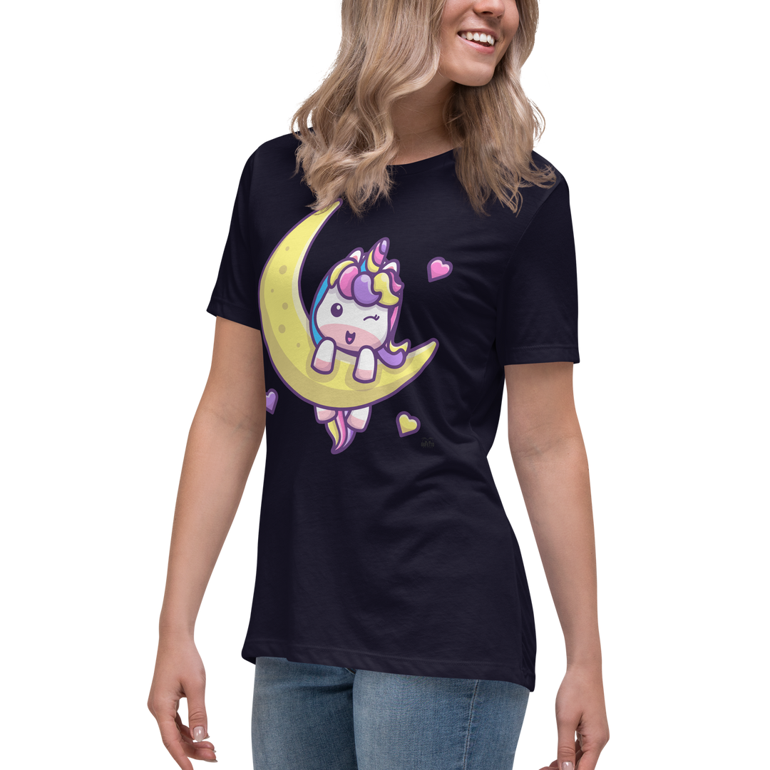 T-shirt  fit donna Unicorn Luna - Gufetto Brand 
