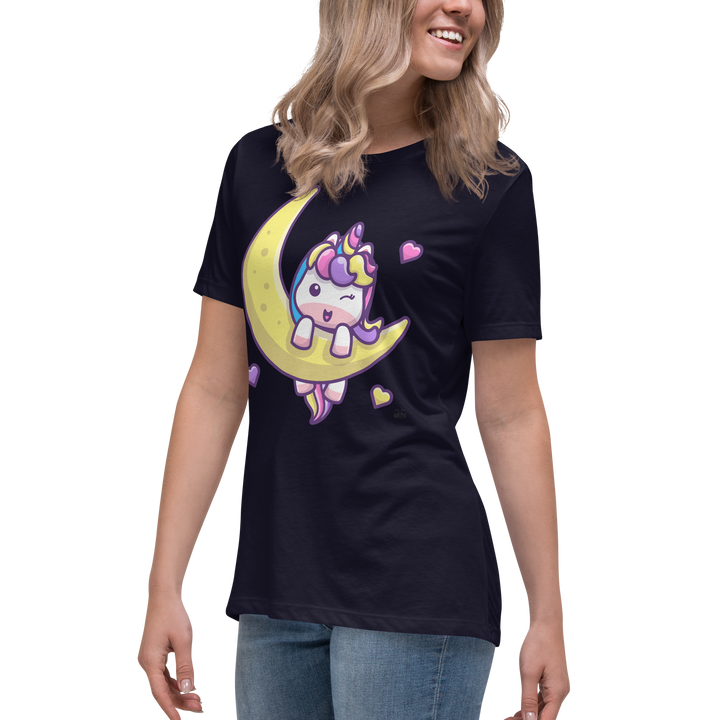 T-shirt  fit donna Unicorn Luna - Gufetto Brand 