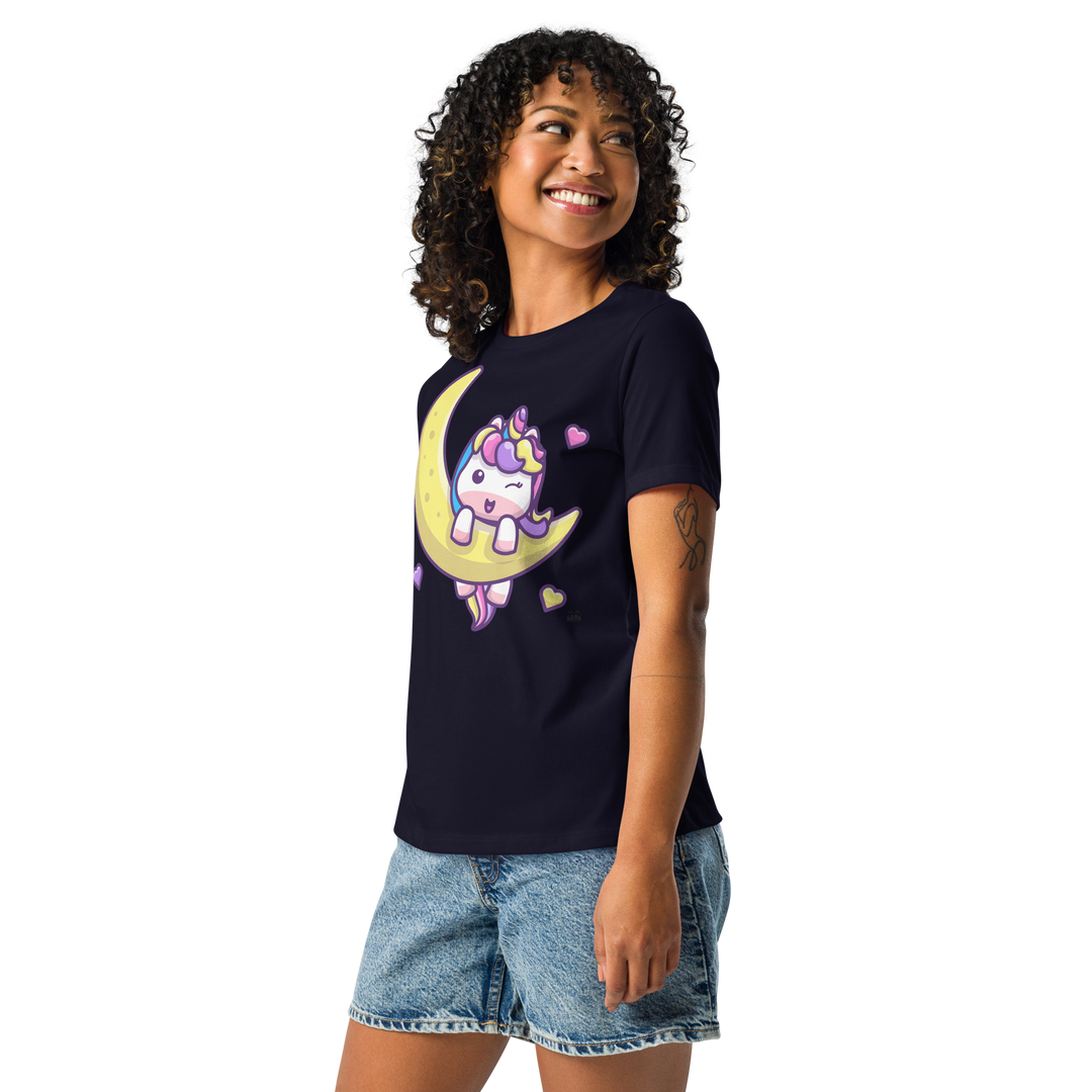 T-shirt  fit donna Unicorn Luna - Gufetto Brand 