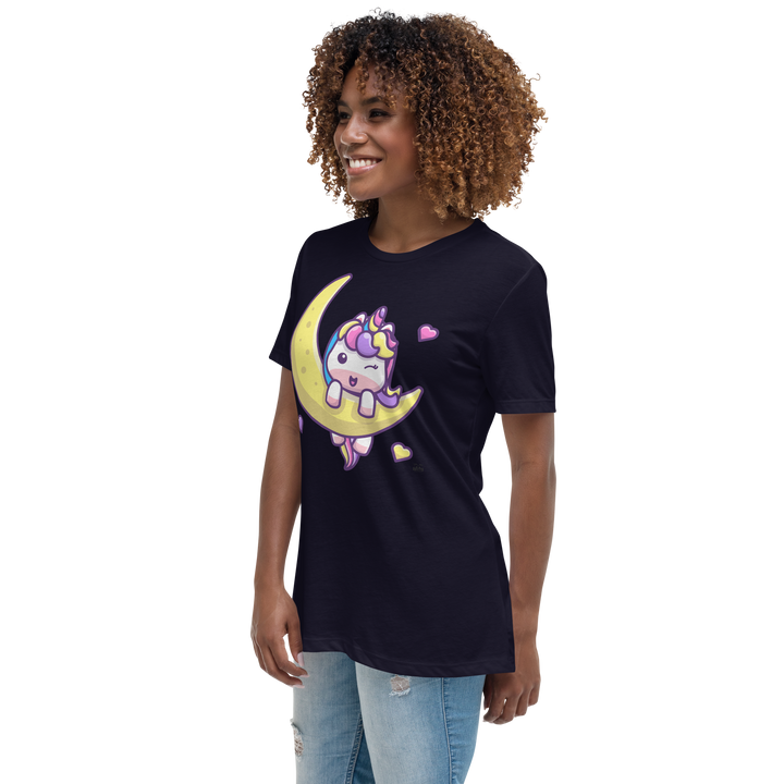 T-shirt  fit donna Unicorn Luna - Gufetto Brand 