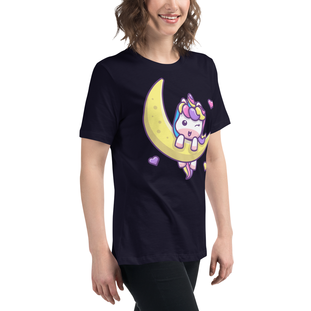 T-shirt  fit donna Unicorn Luna - Gufetto Brand 