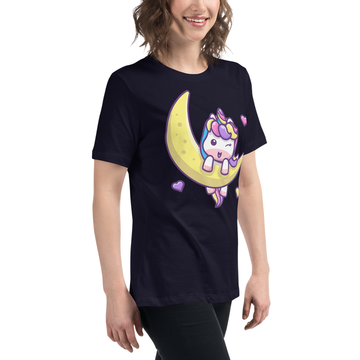 T-shirt  fit donna Unicorn Luna - Gufetto Brand 