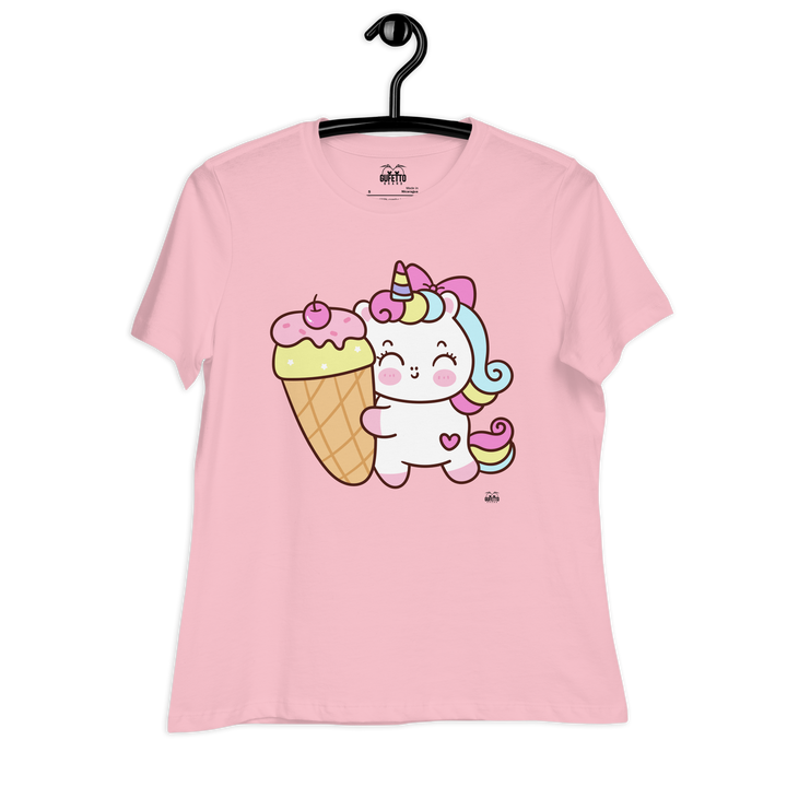 T-shirt fit donna Unicorn Gelato - Gufetto Brand 