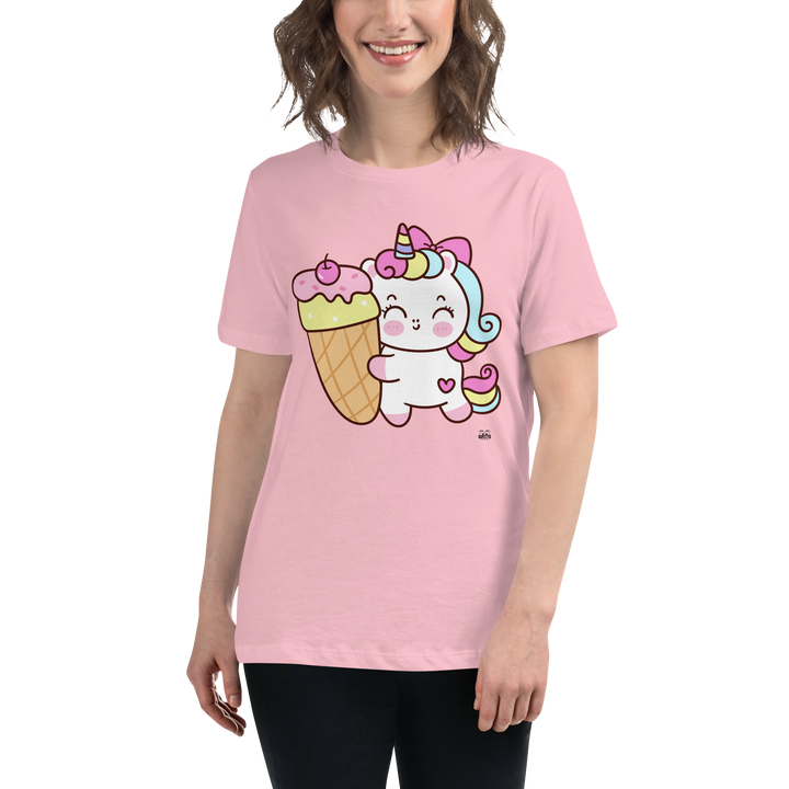 T-shirt fit donna Unicorn Gelato - Gufetto Brand 
