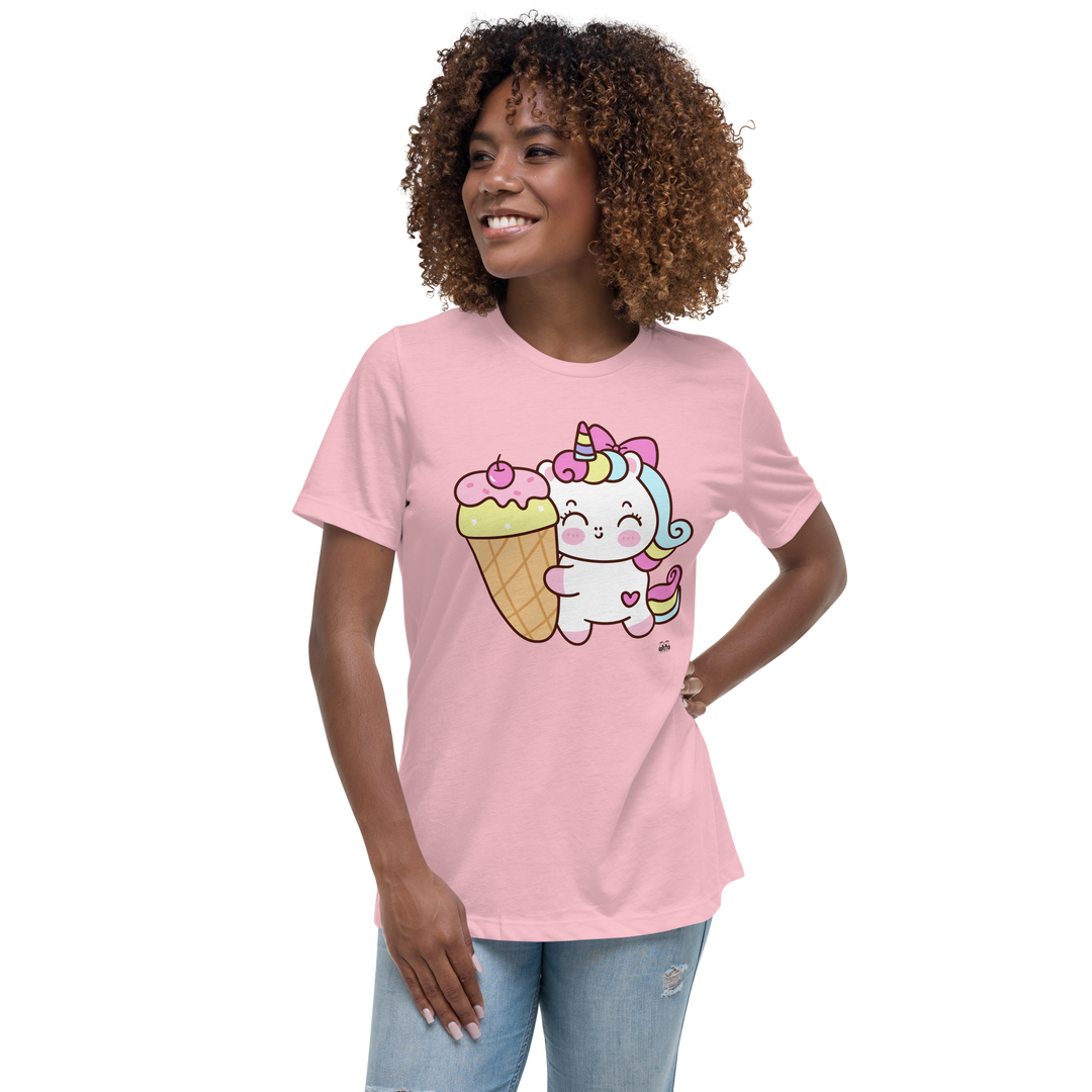 T-shirt fit donna Unicorn Gelato - Gufetto Brand 