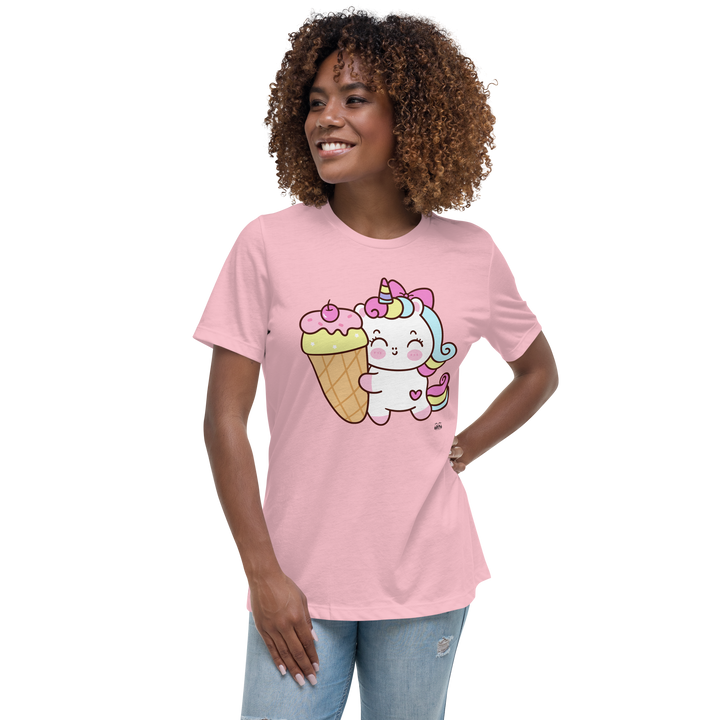 T-shirt fit donna Unicorn Gelato - Gufetto Brand 