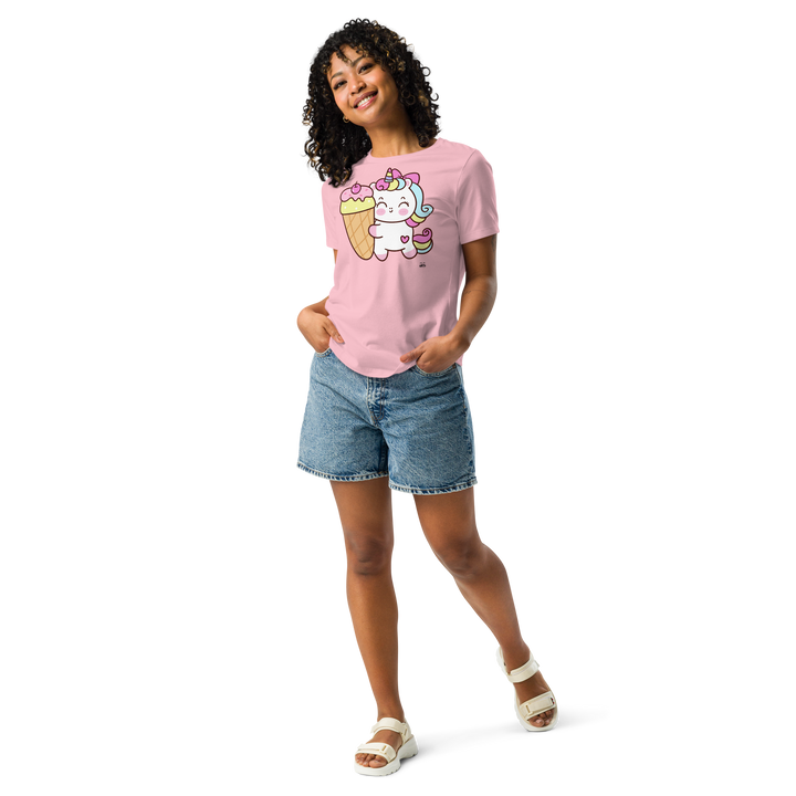 T-shirt fit donna Unicorn Gelato - Gufetto Brand 