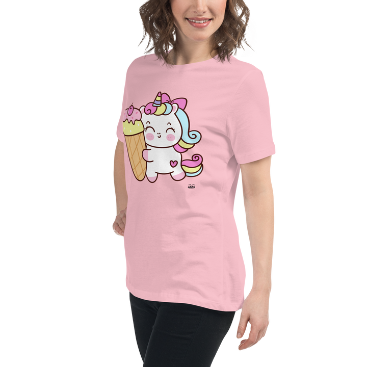 T-shirt fit donna Unicorn Gelato - Gufetto Brand 