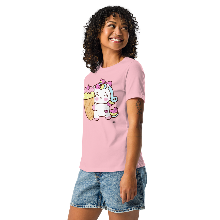 T-shirt fit donna Unicorn Gelato - Gufetto Brand 