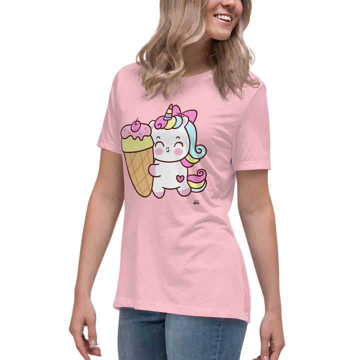 T-shirt fit donna Unicorn Gelato - Gufetto Brand 