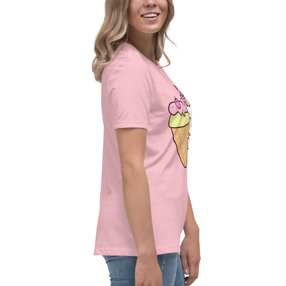 T-shirt fit donna Unicorn Gelato - Gufetto Brand 