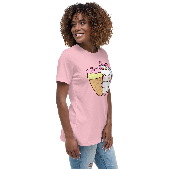 T-shirt fit donna Unicorn Gelato - Gufetto Brand 