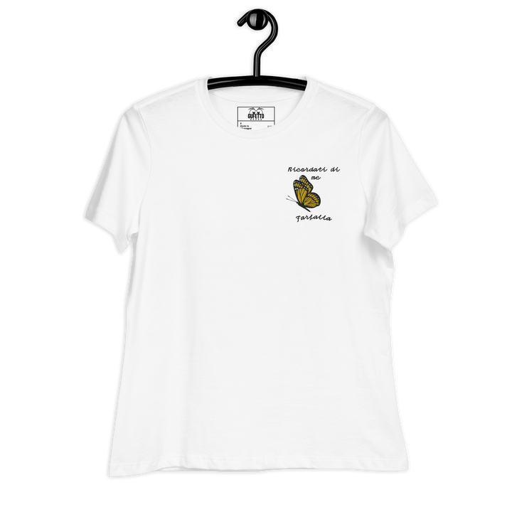 T-shirt Ricamata Donna Ricordati di Me Farfalla - Gufetto Brand 