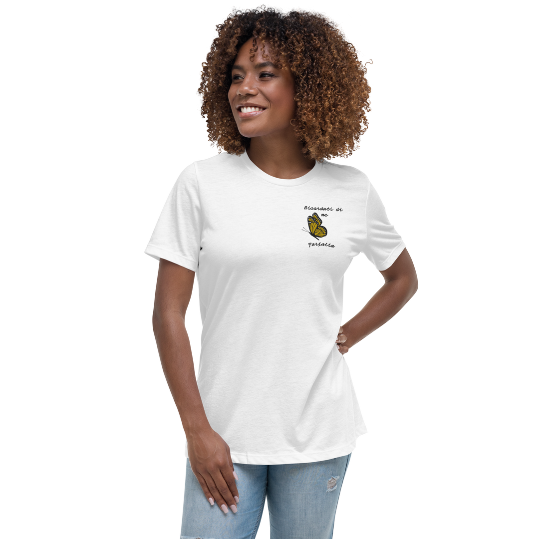 T-shirt Ricamata Donna Ricordati di Me Farfalla - Gufetto Brand 