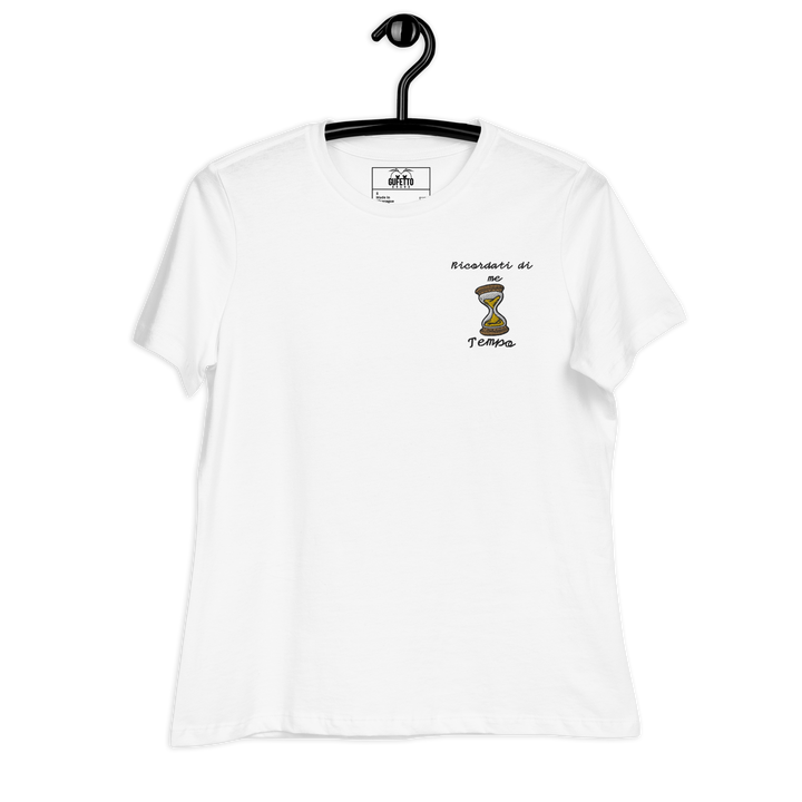 T-shirt Ricamata Donna Ricordati di Me Clessidra - Gufetto Brand 