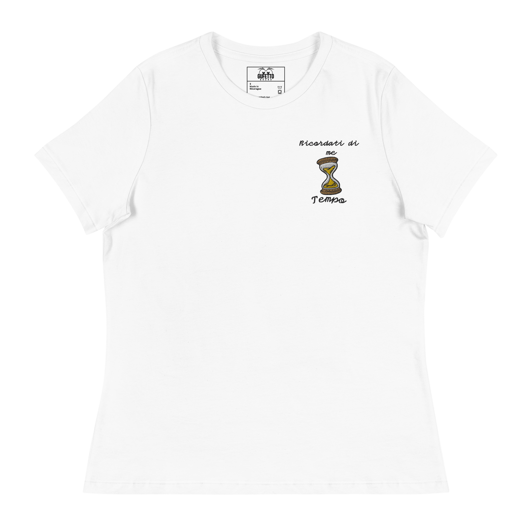 T-shirt Ricamata Donna Ricordati di Me Clessidra - Gufetto Brand 