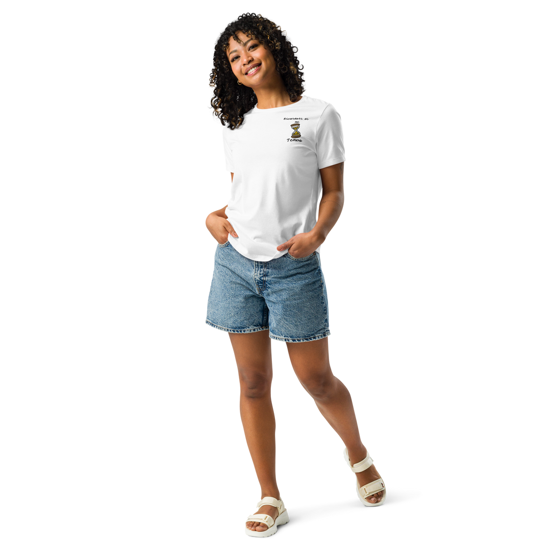 T-shirt Ricamata Donna Ricordati di Me Clessidra - Gufetto Brand 