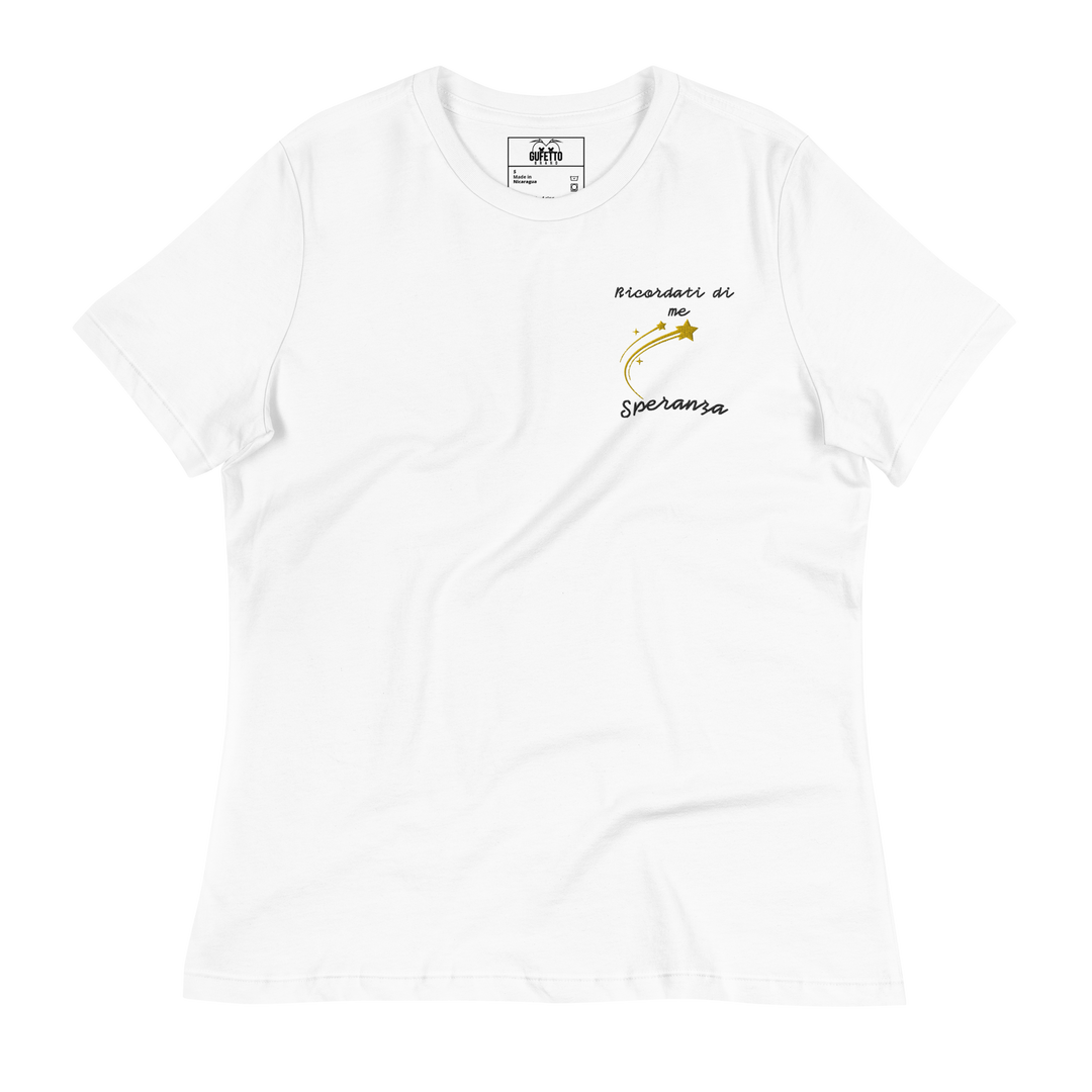 T-shirt Ricamata Donna Ricordati di Me Stella - Gufetto Brand 
