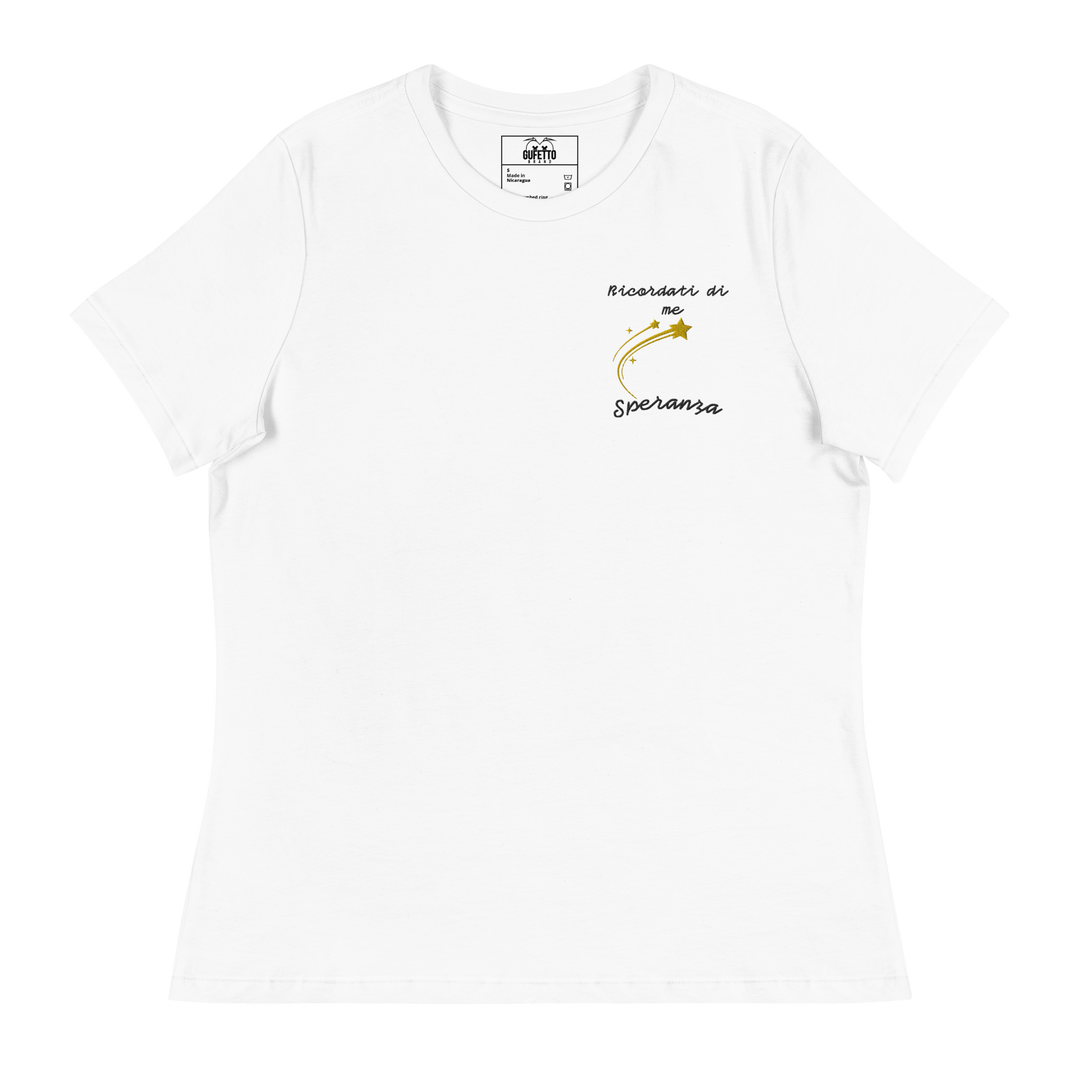 T-shirt Ricamata Donna Ricordati di Me Stella - Gufetto Brand 