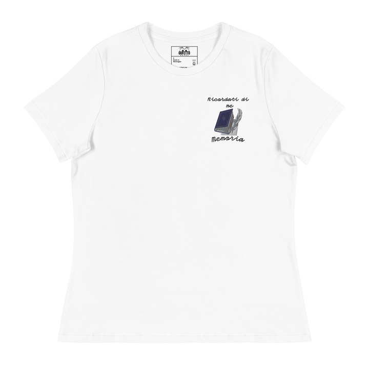 T-shirt Ricamata Donna Ricordati di Me Libro e Penna - Gufetto Brand 