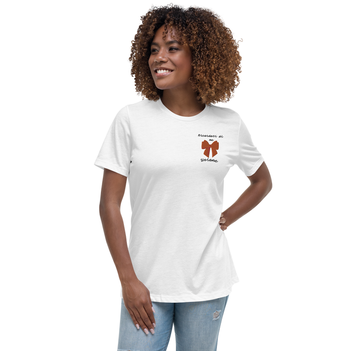 T-shirt Ricamata Donna Ricordati di Me Fiocco - Gufetto Brand 