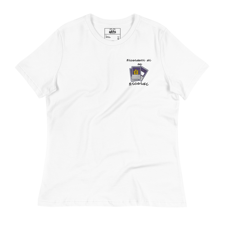 T-shirt Ricamata Donna Ricordati di Me Foto - Gufetto Brand 