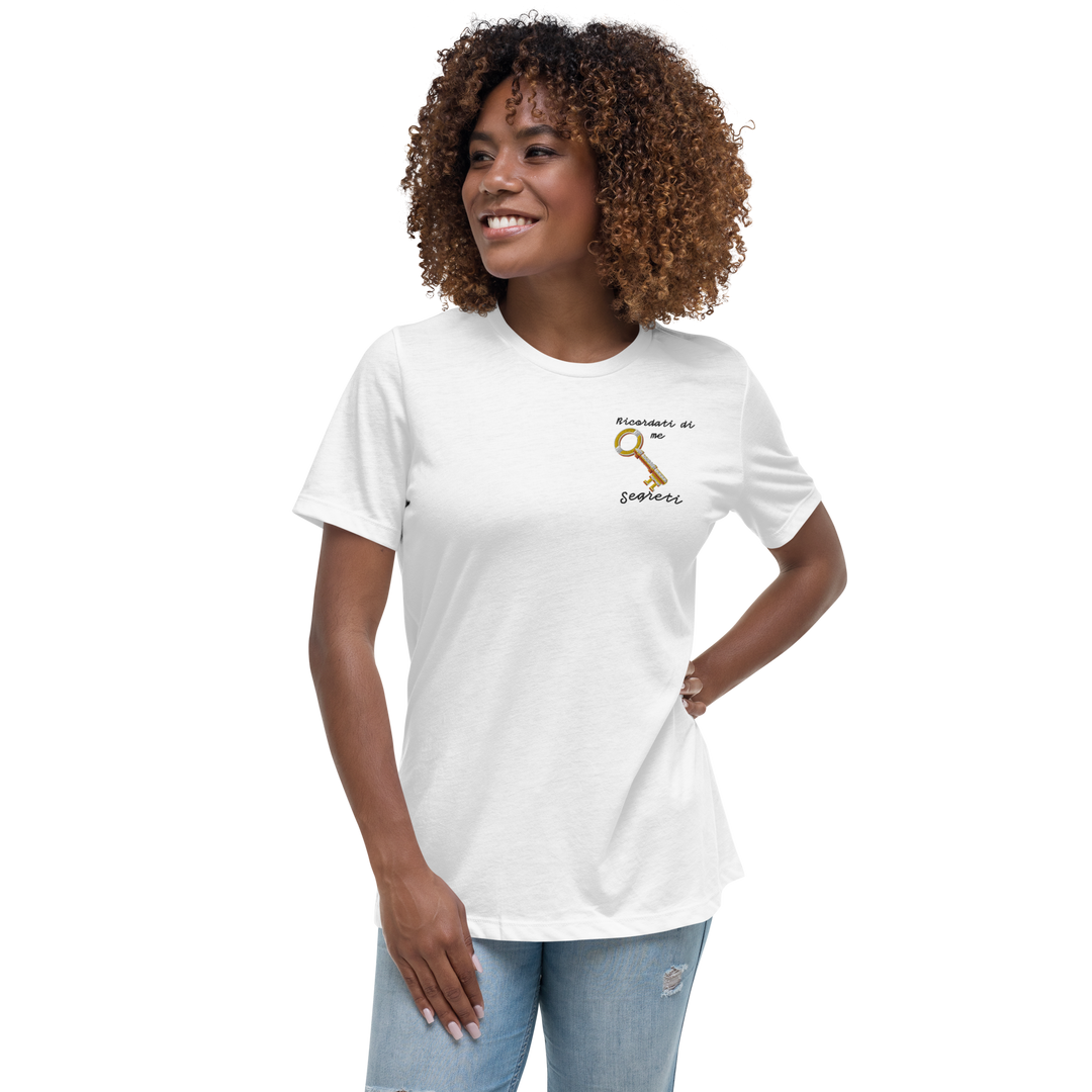 T-shirt Ricamata Donna Ricordati di Me Chiave - Gufetto Brand 